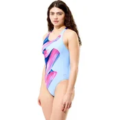 Speedo printed powerback brushy shadows/cruise l - uk36