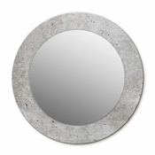 tulup.si Okroglo okrasno ogledalo Siv beton fi 70 cm