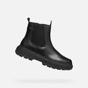 Black womens ankle boots Geox Lamidie + Grip ABX - Womens