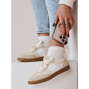 Sportowe sneakersy damskie PEARLSTEP beżowy Dstreet