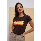 Marisse Womens T-Shirt L-Ts-4019 D.Oak
