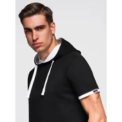 Ombre Mens SLIM FIT T-shirt with round neckline and logo - white