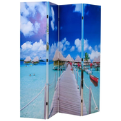 VIDAXL pregradna stena za sobo 160x180 cm motiv plaža