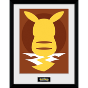 Framed print Pokemon Pikachu Silhouette (30x40)