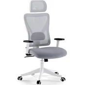 SENSE7 Pisarniški stol Tone White, nastavljiv, belo-siv