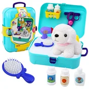 slomart LEAN TOYS Kozmetični salon za živali, kovček/nahrbtnik, 16 delov