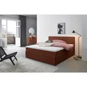 Livetastic POSTELJA Z VZMETNICO 180 cm x 200 cm , tekstil opečnato rjava