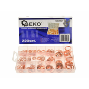 GEKO Komplet bakrenih podložk 220 kosov 5 - 28 mm