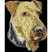 shumee Airedale terier, Waterside terier - našitek v obliki psa, vezeni našitek, edinstvena dekoracija nahrbtnika znamke Art-Dog