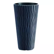 Prosperplast Visok cvetlični lonček Prosperplast Sandy Slim z vložkom, antracit, 34,9 cm, 37 l
