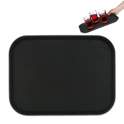 Northix Servirni pladenj 41x30 cm nedrseča površina črn