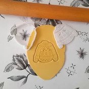 KREATIVNI SLATKIŠI Modla za kolace i ukrase Novogodišnji džemper, 8 cm, Bela