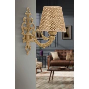 Opviq Zidna lampa Lily Hazeran, 15x10x13cm, IP20, Bež-zlatna boje