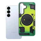 FORCELL Ohišje za Samsung S25 PLUS Forcell F-Protect Levels z dvojno plastjo in tehnologijo 4D, združljivo z MagSafe, preizkušeno po vojaških standardih za padce, barva cyber green