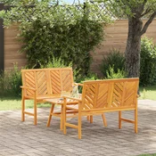 Set lounge namještaja za vrt 3 pcs Smeda Cvrsto drvo akacije