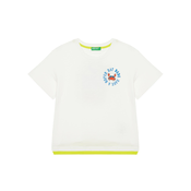 United Colors Of Benetton Majica 3SLUG10JF Écru Regular Fit