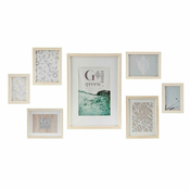 Rama foto de Perete DKD Home Decor 32,5 x 1,5 x 45 cm Kristal Prirodno Zelena Drvo MDF Skandinavski