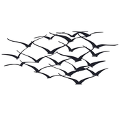 Wallity Zidna dekoracija Herd Of Birds, 120x55 cm, 1.5 mm, Crna