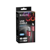 DEFENDER USB micro kalb USB08-03T USB 20.0 Red 1m 2.1A