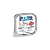 MONGE Pašteta za pse sa ukusom pacetine i maline 150g