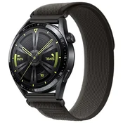 BStrap Velcro Nylon pašček za Huawei Watch GT3 46mm, black