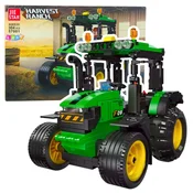 slomart LEAN TOYS Traktor Farmerski Gradbeni Bloki, Zeleni, 304 el.