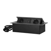 Orno Produžni kabel sa 2 x Schuko uticnice + 2 x USB, ugradbena - OR-GM-9035(GS)/GR