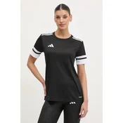 Kratka majica za vadbo adidas Performance Squad 25 črna barva, JI9986
