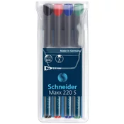 SCHNEIDER OHP PERMANENT MARKER 220 S, SET 1/4