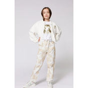 Otroška bomber jakna Dkny bela barva, D62284