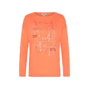 Soccx Majica Rock the Boat mandarina / crna / bijela
