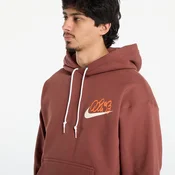 Sweatshirt Nike Solo Swoosh Mens Fleece Hoodie Red Sepia XS