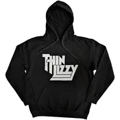 Thin Lizzy Stacked Logo Black M Kapuco