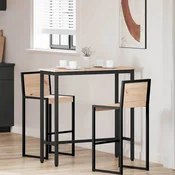 vidaXL miza Naravna 100 x 40 x 101 cm Inženirski les in jeklo