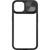 mobilNET plastični pokrov iPhone 15, črn (Slide)
