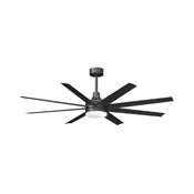 ZEVENTI - prigušiva LED plafonski ventilator LED/24W/230V 2700-6500K 165cm crna+daljinski upravljac