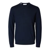 SELECTED HOMME Pulover SLHTRAY nočno modra