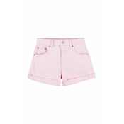 Otroške kratke hlače iz jeansa Levis roza barva
