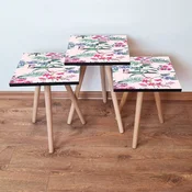 Hanah Home Set klub stocica 3Shp363, 3 komada, Siva