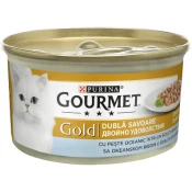 GOURMET Gold Purina Vlažna hrana za macke, Duo, Riba i spanac u sosu, 85 g