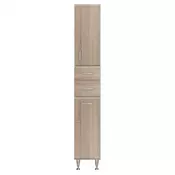 Bianca Plus 30 visoka garderobna omara z 1 vrati, 2 predaloma, stojalo za perilo, hrast sonoma, desno