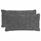 vidaXL Prevleka za blazino 2 kos HOUTEN Temno siva 40 x 80 cm