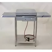 Električni žar E450 PRO z nogami in policami in visokim pokrovom – Furlan