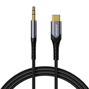 Priključni audio kabel 3,5 mm mini jack / USB Type-C / 1 m Joyroom SY-A03 (crni)