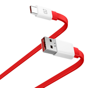 OnePlus Uradni kabel USB-C OnePlus 30 W za polnjenje in sinhronizacijo, ploŽat dizajn, 1 m, rde?, (20516691)