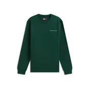 Tommy Jeans Majica LINEAR smaragd / bela
