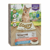 Stuzzy Cat Shreds MULTIPACK Sterilized komadici mesa od bakalara i lososa 12 x 85 g