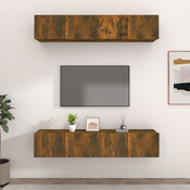 TV ormarici 4 kom boja dimljenog hrasta 80 x 30 x 30 cm drveni