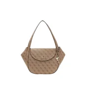 GUESS Ročna torbica Guess Sac a Rabat Coleen Monogramme Latte Logo bež