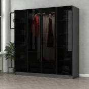 Hanah home Ormar Kale 180x190x52cm Crni